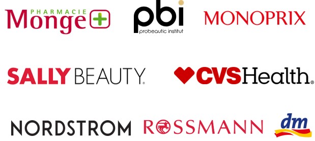 ALC21 서구권 유통 파트너 네트워크: Pharmacie Monge, pbi, Monoprix, Sally Beauty, CVS Health, Nordstrom, Rossmann, dm